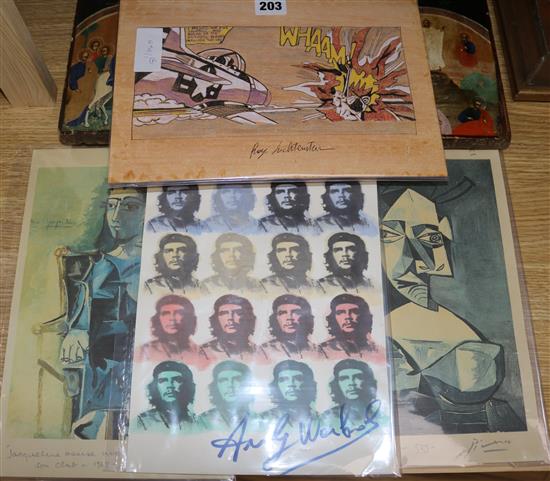 2 Picasso Studio prints & 2 others